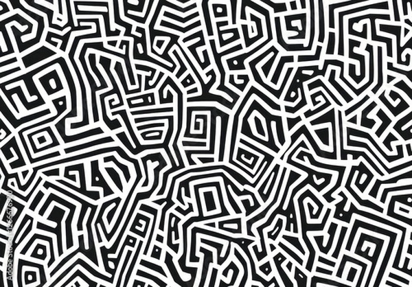Obraz Abstract Black White Lines