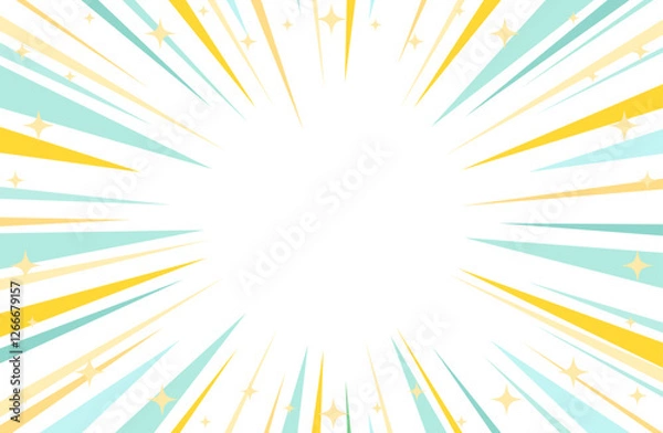 Obraz 集中線・サンバースト背景ベクターイラスト素材