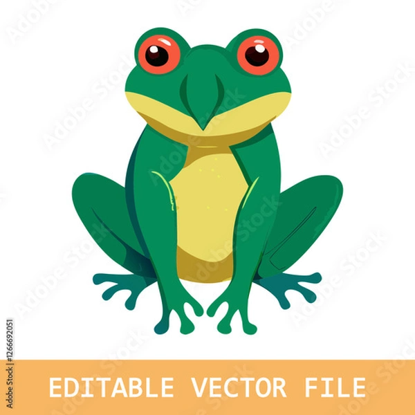 Fototapeta ToadTrove Frog Vector Icon LeapLife Dynamic Frog Emblem