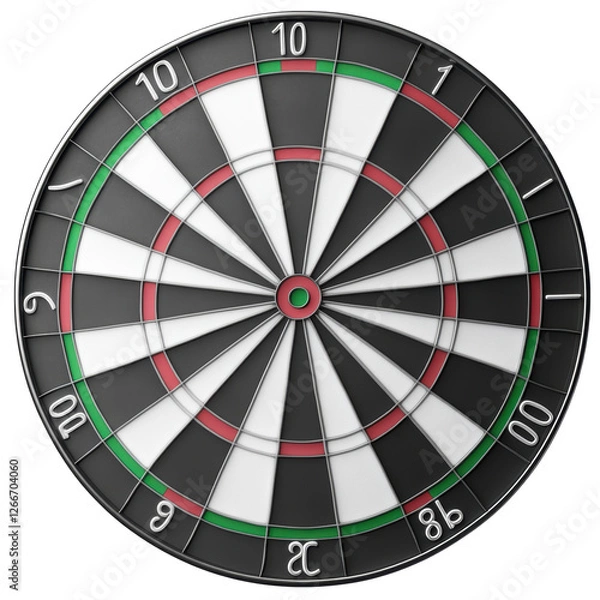 Fototapeta Isolated Dartboard, Targeting Accuracy in Sports