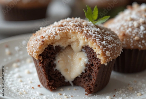 Obraz chocolate muffin on a plate