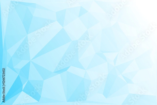 Fototapeta The polygon background is light blue with subtle gradations. Minimalist modern design, suitable for presentations or web design.