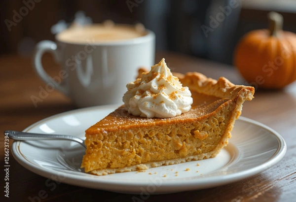 Obraz slice of pumpkin cake