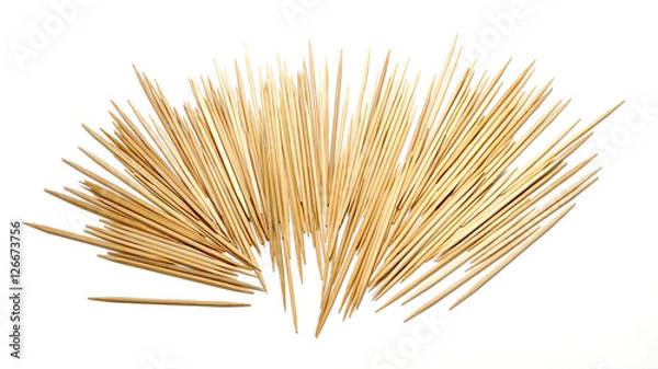 Fototapeta Toothpicks from bamboo isolate