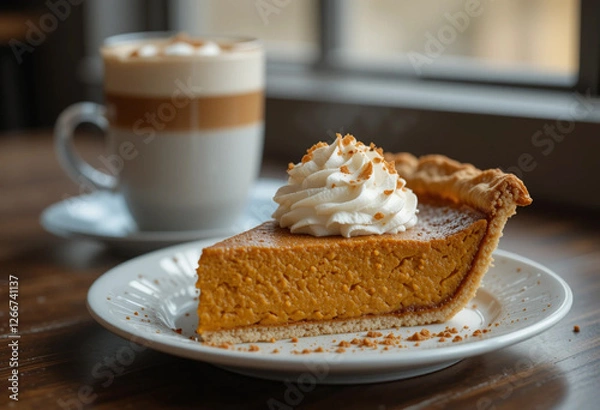 Obraz slice of pumpkin cake
