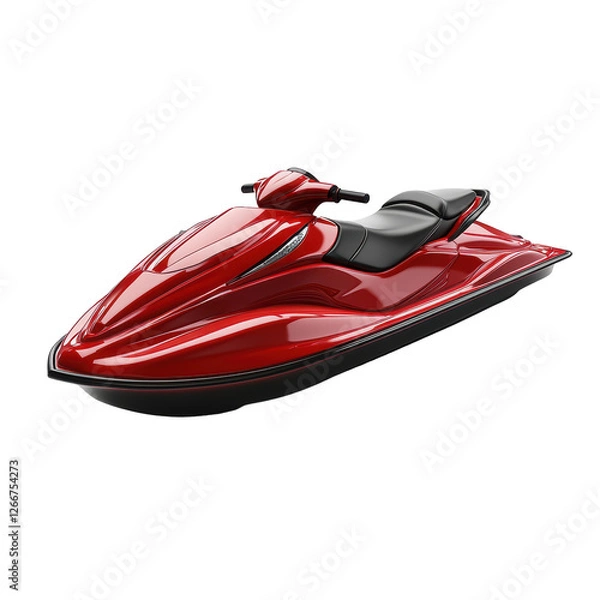 Obraz Isolated Red Glossy Jet Ski
