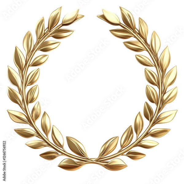 Obraz Isolated Golden Laurel Wreath Award