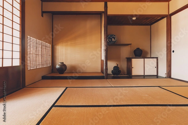 Obraz 日本の伝統的な 古民家の客間・床の間・座敷