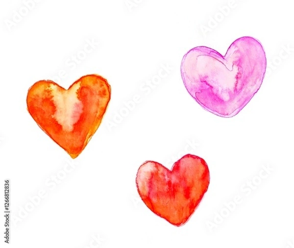 Obraz 可愛らしい水彩画のハート
