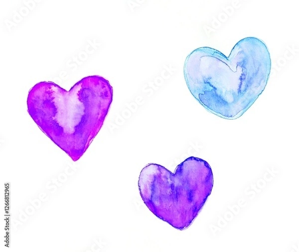 Obraz 可愛らしい水彩画のハート