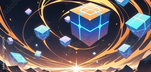 Obraz abstract glowing background