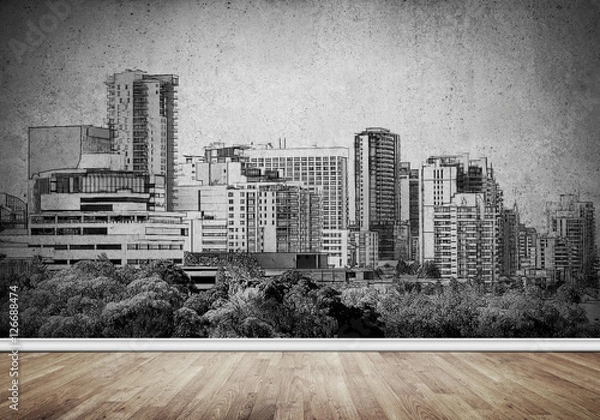 Obraz City design on wall