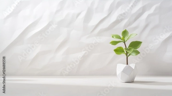 Fototapeta Glowing Sapling: Dynamic Light Beams