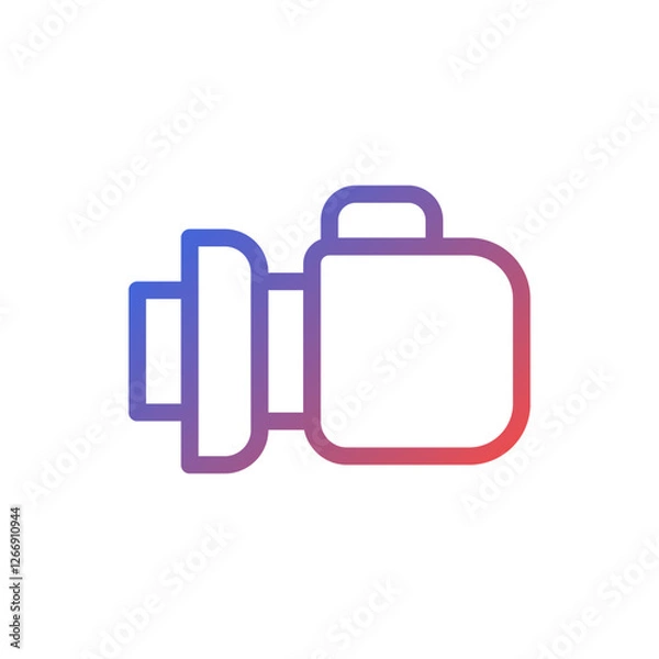 Fototapeta Gradient Camera Icon, Isolated Minimal Design