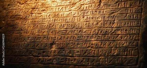 Fototapeta Ancient Sumerian Cuneiform Text on Stone Tablet Historical Insights into Mesopotamia Babylon Assyria Sumer Civilizations
