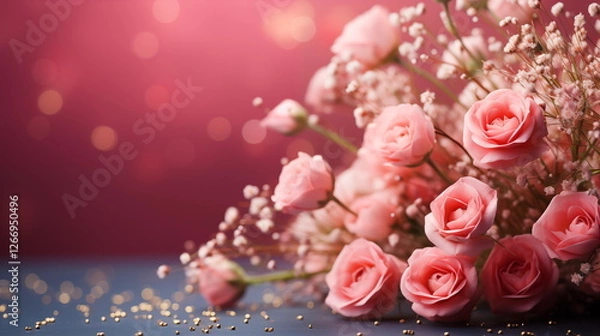Obraz Flower pink background