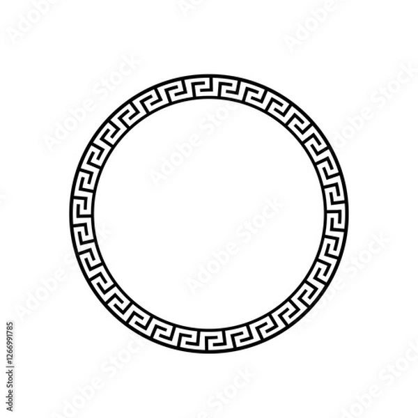 Fototapeta Circular Greek Key Pattern Vector Design