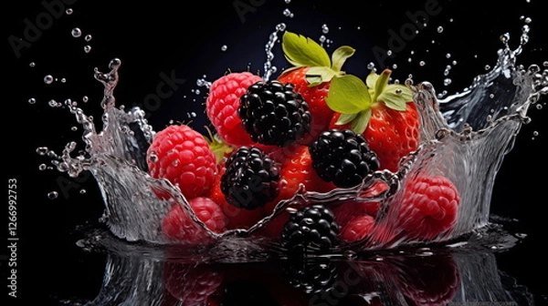 Obraz Fresh berry closeup in studio