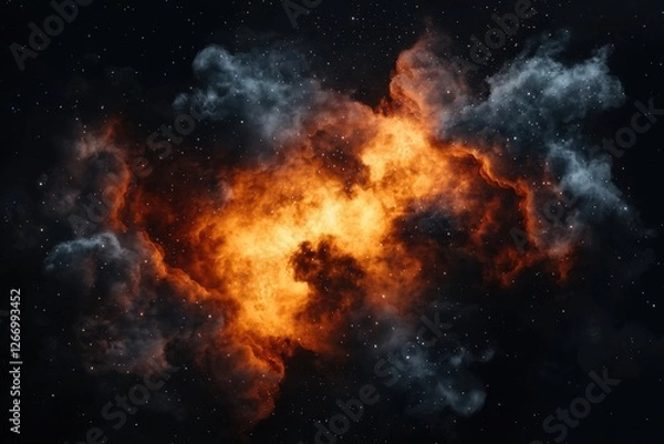 Fototapeta Dynamic Abstract Background of Cosmic Explosion Deep Space High-Resolution Image Celestial Environment Dramatic Viewpoint