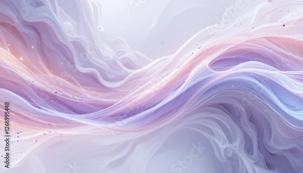 Obraz Abstract pastel waves in a soft flowing design
