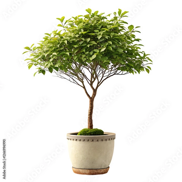 Obraz small potted tree isolated