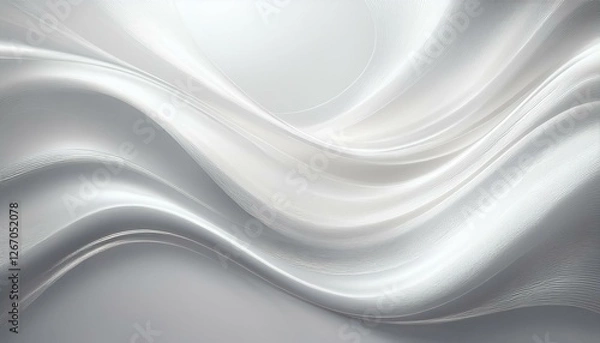 Fototapeta Elegant white background with shiny lines. Generated image