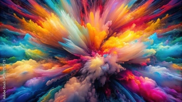 Fototapeta Abstract Vibrant Color Explosion A Dynamic Burst of Hues and Shades