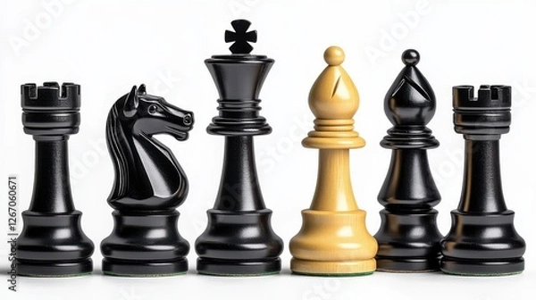 Fototapeta chess isolated on transparent background
