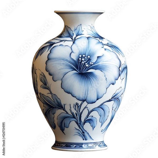 Fototapeta blue vase isolated on white