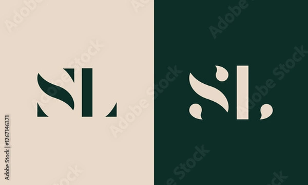 Obraz SL monogram logo design