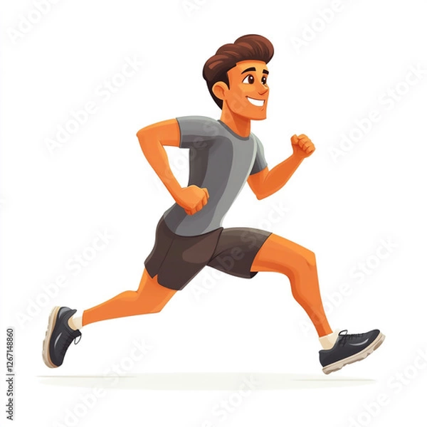 Fototapeta running man vector illustration