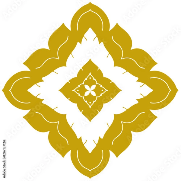 Obraz Gold Line art pattern