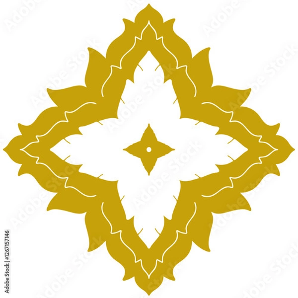 Obraz Gold Line art pattern