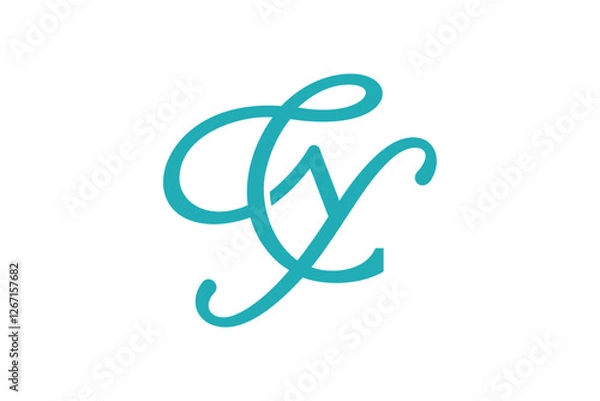 Obraz CY Letter Logo Design
