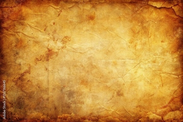 Fototapeta Aged Textured Paper Background: Warm Vintage Aesthetic, Weathered Distress Texture