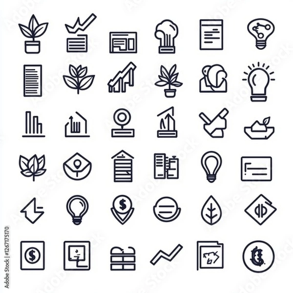 Fototapeta Icons graphic designer isolated with white background, editable stroke vector set of icons for web design