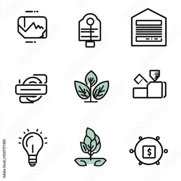 Fototapeta Icons graphic designer isolated with white background, editable stroke vector set of icons for web design