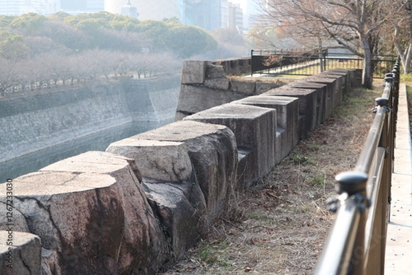 Fototapeta 大阪城石垣銃眼
