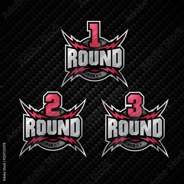 Obraz Boxing tournament. Round one, two, three. Fight.