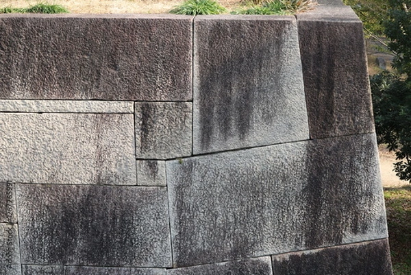 Fototapeta 大阪城鏡石石組み