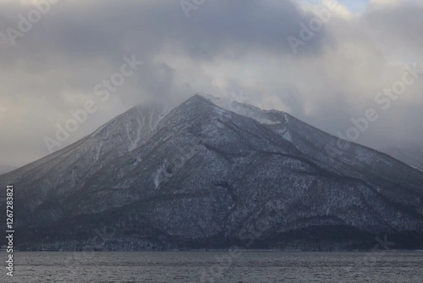 Obraz lake shikotsu winter