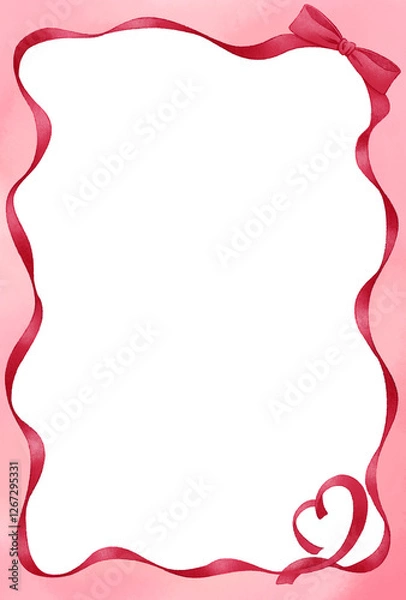 Obraz 赤いリボンのフレーム