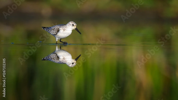 Fototapeta Calidris Alba, Playerito Blanco