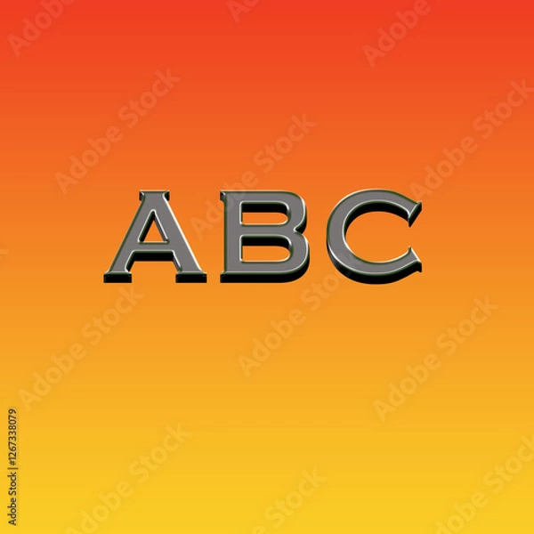 Obraz ABC TEXT 3D EFFECT