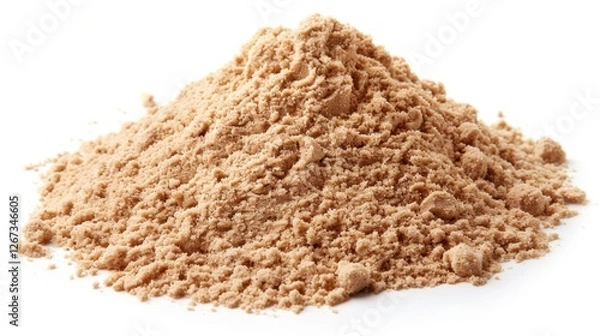 Fototapeta Ginger Powder: A finely ground powder from dried ginger root, commonly used in cooking and baking, known for its spicy flavor and digestive health benefits.
