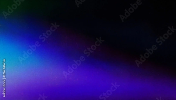 Fototapeta Blue purple black grainy gradient banner background website page header abstract noise effect design