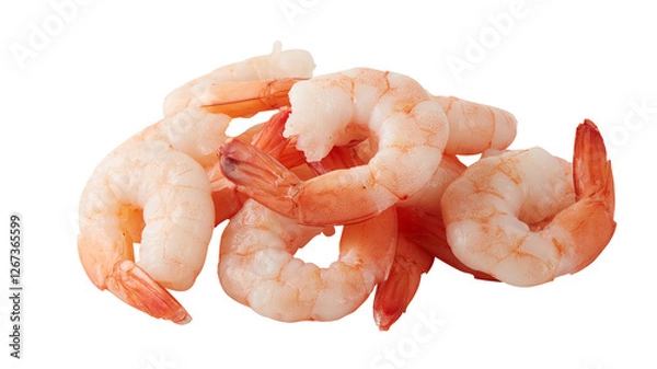 Obraz fresh shrimp cut out isolated transparent background