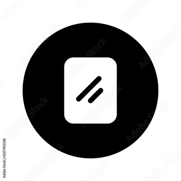 Fototapeta mirror glyph circular icon