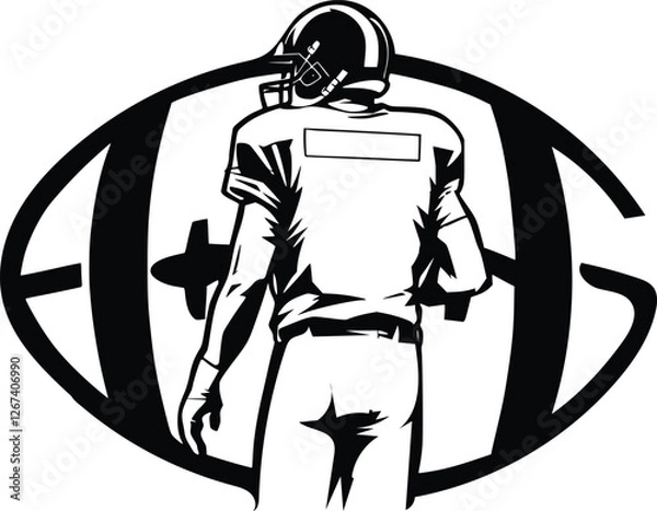 Obraz Football Player Svg
