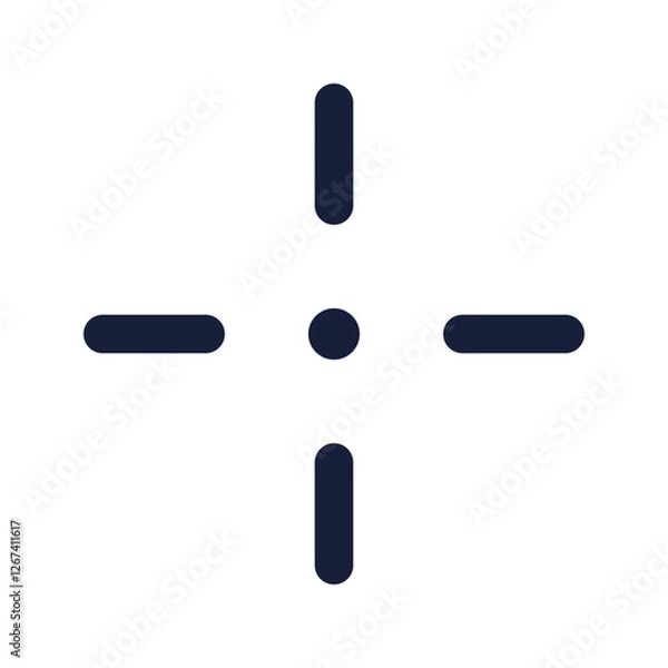 Fototapeta target flat line icon